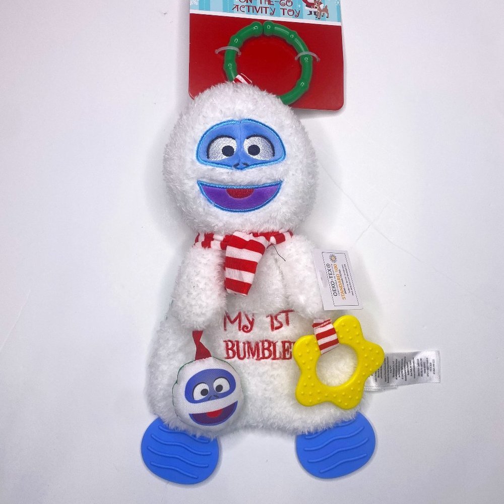 Rudolph NWT On The Go Activity toy, with crinkle, rattle, and teether.